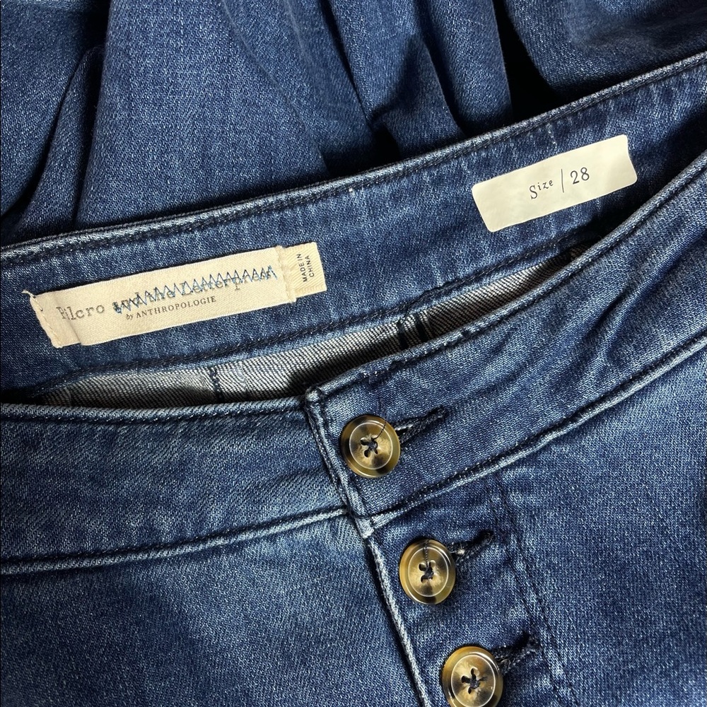 Anthropologie pilcro and theLetter press wide leg button fly jeans 28 - Picture 8 of 9